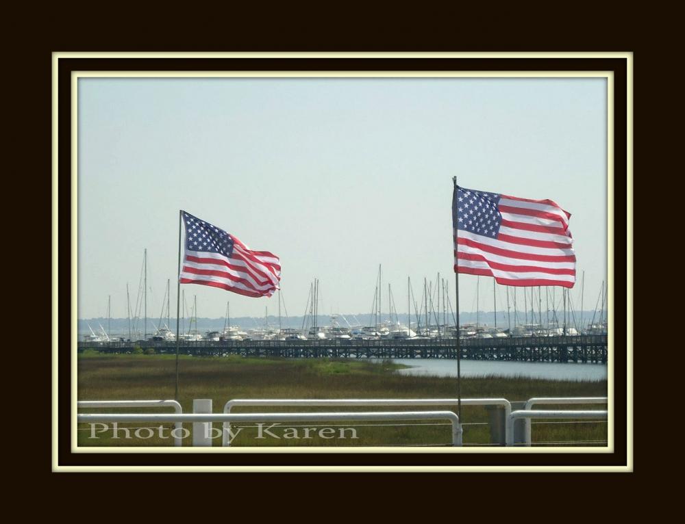 Patriotic Harbor 5 X 7 Original Photograph, Other Sizes Available